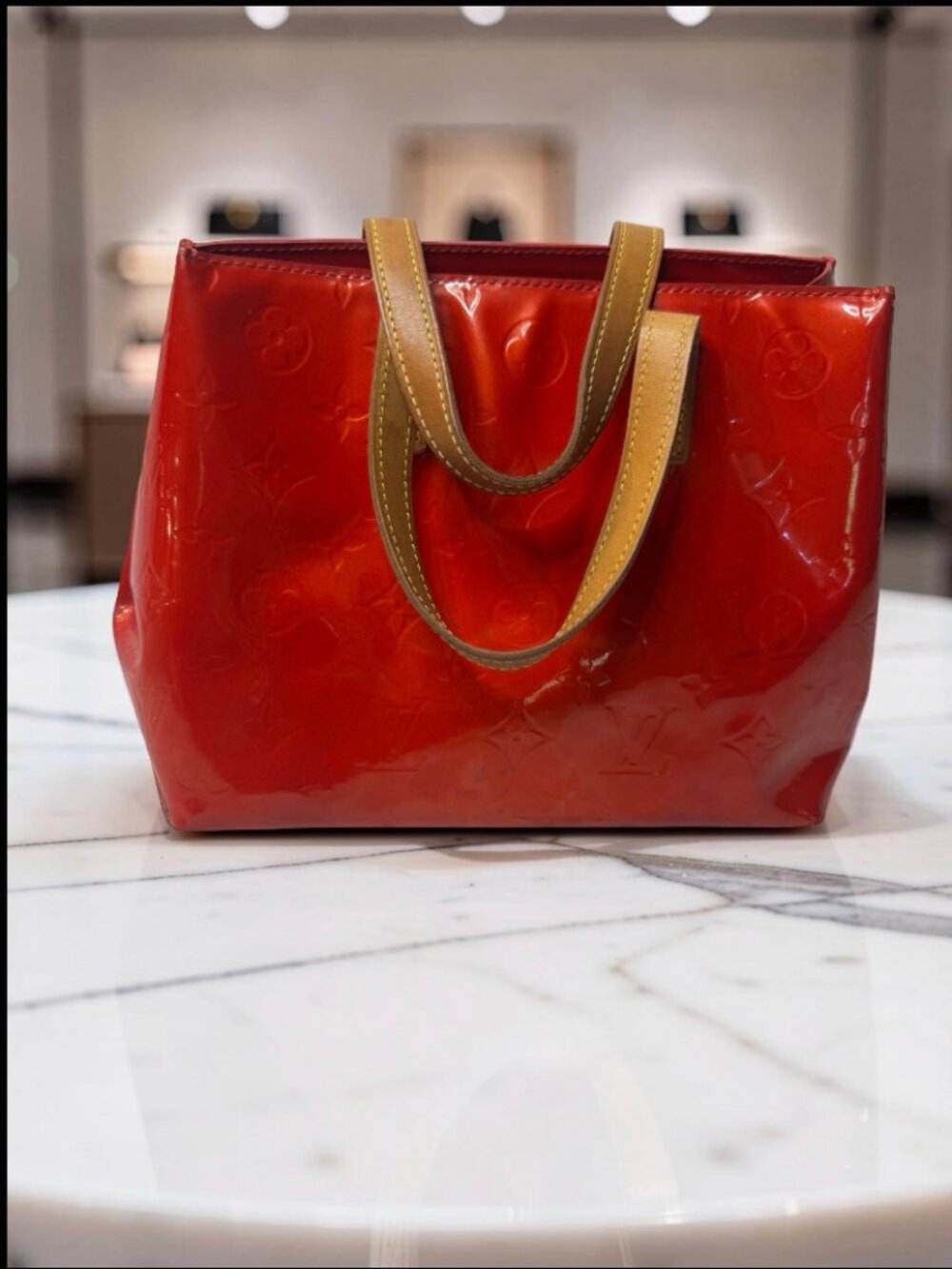 Louis Vuitton Reade PM Tote — Red Monogram Vernis